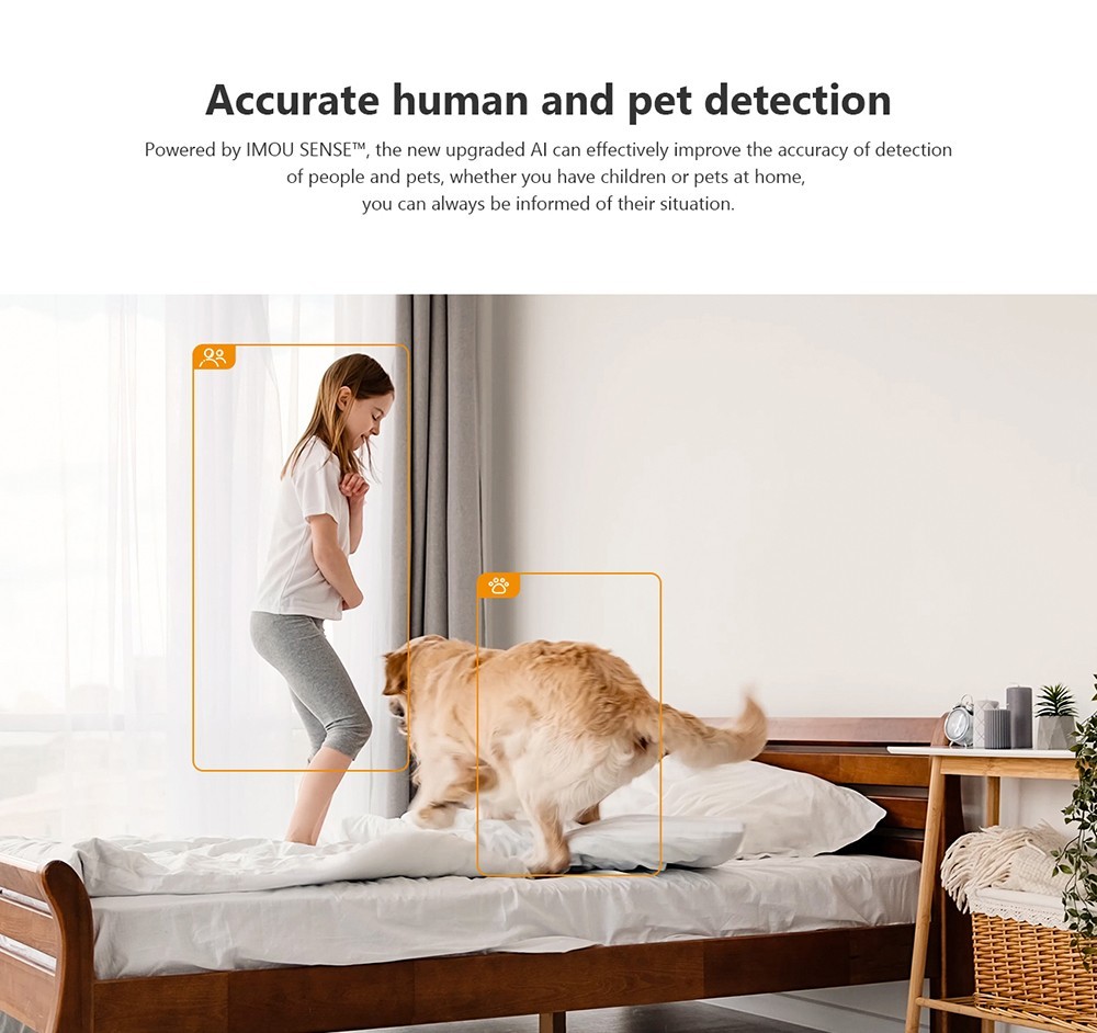 IMOU Rex 3D 5MP Security Wireless Camera, 3K HD Image, Night Vision, Human Detection, Pet Detection, 2-Way Audio, Abnormal Sound Alarm, APP Remote Control