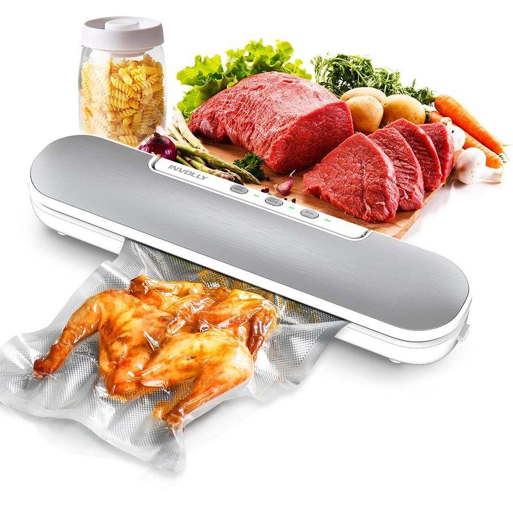 Involly V69 Vacuum Sealer Machine, -55KPa Strong Suction, Dry and Moist Food Preservation, Magnetic Design