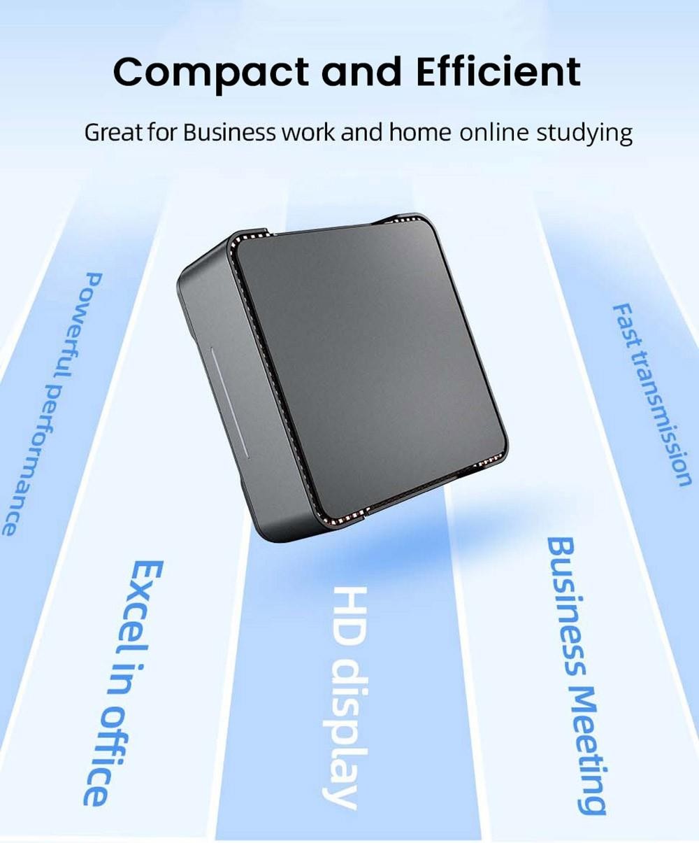 GK3 Plus Mini PC, 12th Intel Alder Lake N95 up to 3.4GHz, 16GB RAM+512GB M.2 SSD, Support 2.5