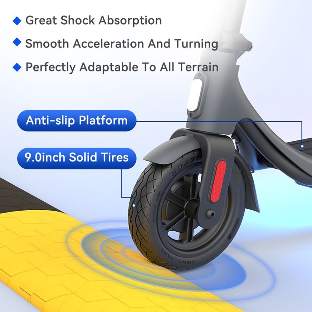 Megawheels A6 Electric Scooter 9in Puncture-proof Tires 36V 250W Motor 25km/h Max Speed 5.2Ah batéria 25km dojazd - čierna