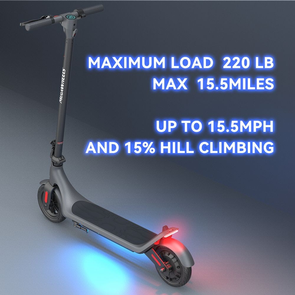 Megawheels A6 Electric Scooter 9in Puncture-proof Tires 36V 250W Motor 25km/h Max Speed 5.2Ah batéria 25km dojazd - biela