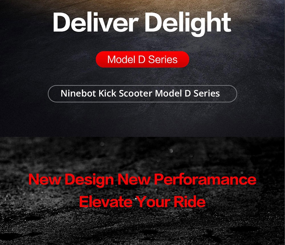 Ninebot D38E Electric Scooter Foldable 10in Tires 350W Hub Motor 25km/h Max Speed 36V 10.2Ah Battery 38km Range