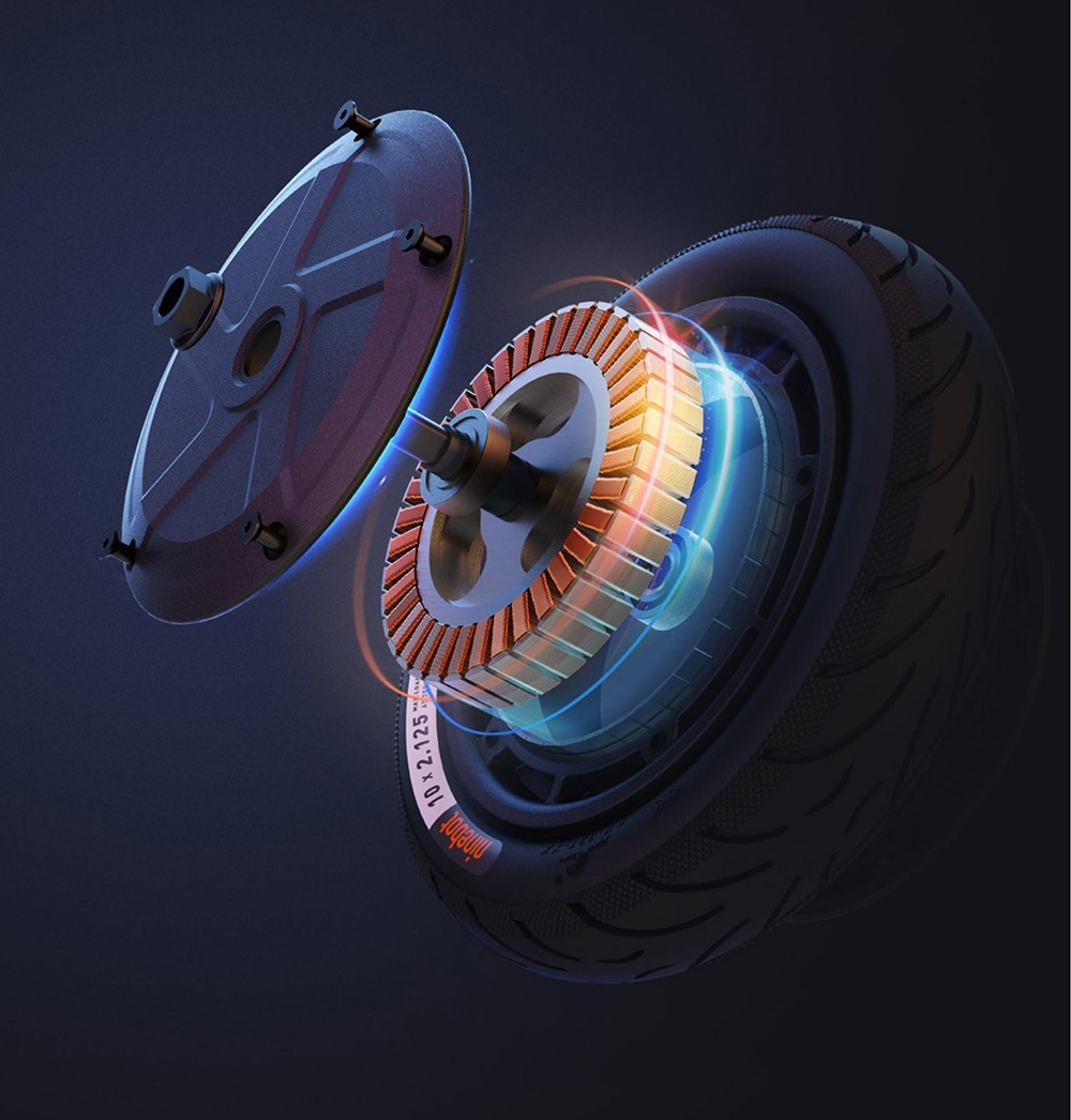 Ninebot D38E Electric Scooter Foldable 10in Tires 350W Hub Motor 25km/h Max Speed 36V 10.2Ah Battery 38km Range