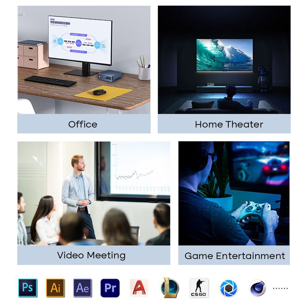 Ninkear M11 Mini PC Intel Core i7-1165G7&nbsp;Processor, 8GB DDR4 256GB SSD, Windows 11, WiFi 6