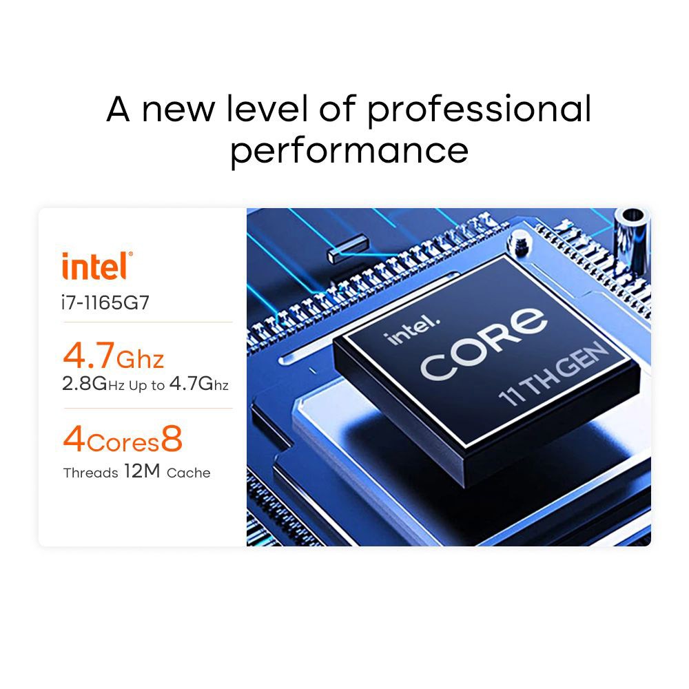 Ninkear M11 Mini PC Intel Core i7-1165G7&nbsp;Processor, 8GB DDR4 256GB SSD, Windows 11, WiFi 6