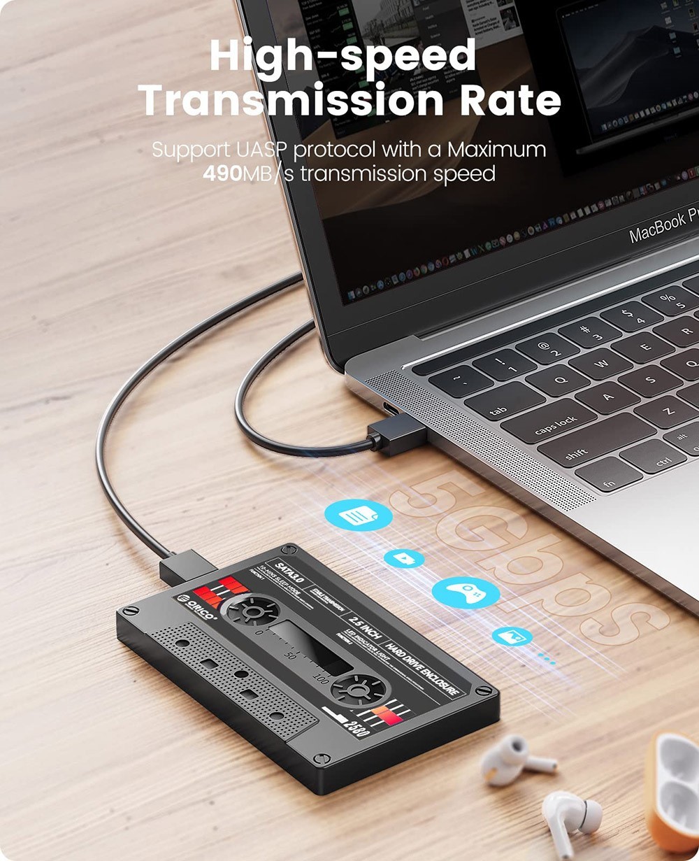 ORICO 2.5'' Hard Drive Enclosure SATA to USB3.0