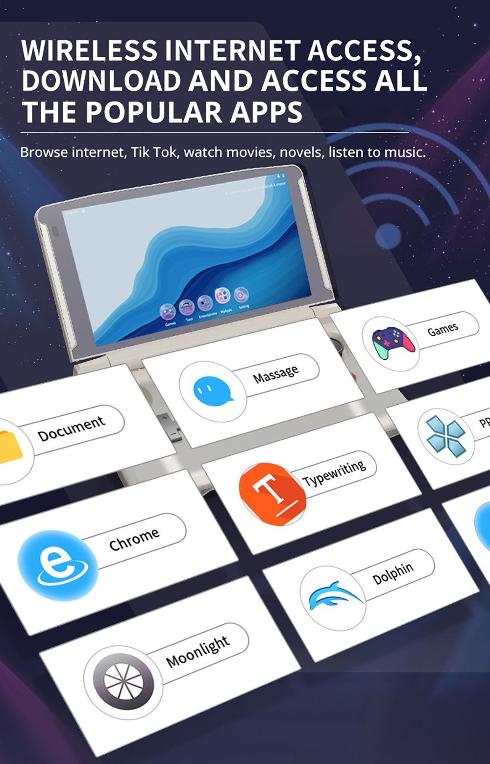 Powkiddy X18S Handheld Game Console 4GB ROM 64GB RAM Android 11.0