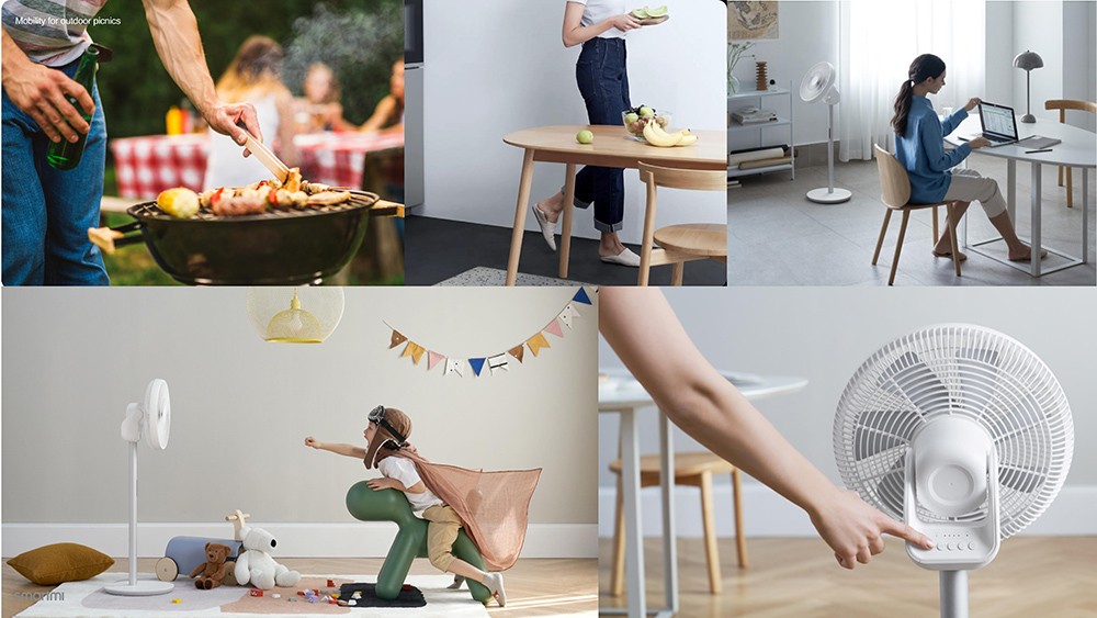 Smartmi Air Circulator Standing Fan, 100 Levels Fan Speed, Magnetic Charging, HD LED Display, Up to 40 Hours Runtime, App/ Voice/Remote Control