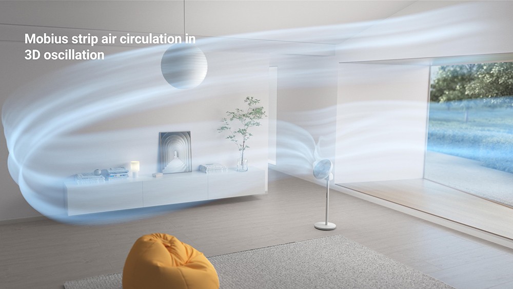 Smartmi Air Circulator Standing Fan, 100 Levels Fan Speed, Magnetic Charging, HD LED Display, Up to 40 Hours Runtime, App/ Voice/Remote Control