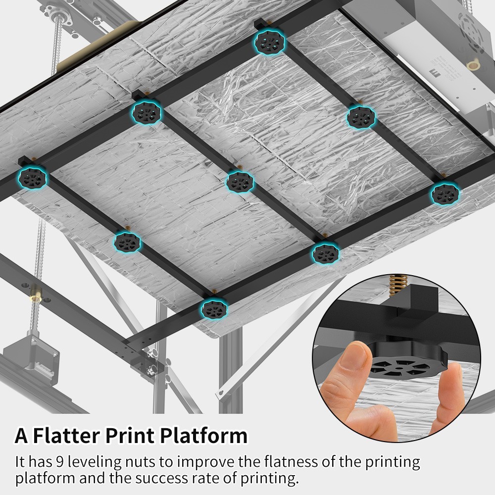 TRONXY VEHO 600 3D Printer, Automatic Leveling, Direct Extruder, Silicone Heated Bed, Mute Printing, Filament Detection, Resume Printing, Touch Screen, 600*600*600mm