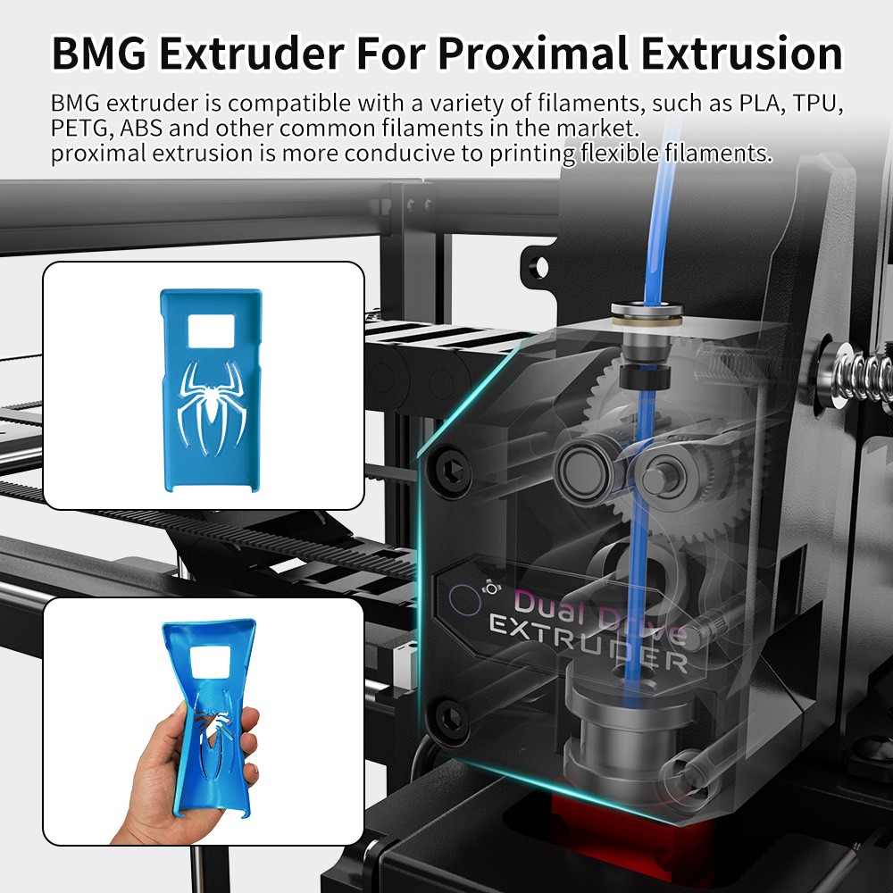 TRONXY VEHO 600 3D Printer, Automatic Leveling, Direct Extruder, Silicone Heated Bed, Mute Printing, Filament Detection, Resume Printing, Touch Screen, 600*600*600mm