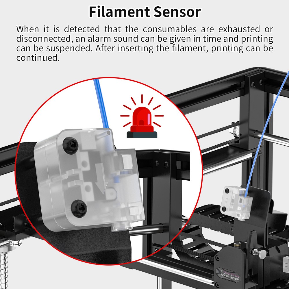 TRONXY VEHO 600 3D Printer, Automatic Leveling, Direct Extruder, Silicone Heated Bed, Mute Printing, Filament Detection, Resume Printing, Touch Screen, 600*600*600mm