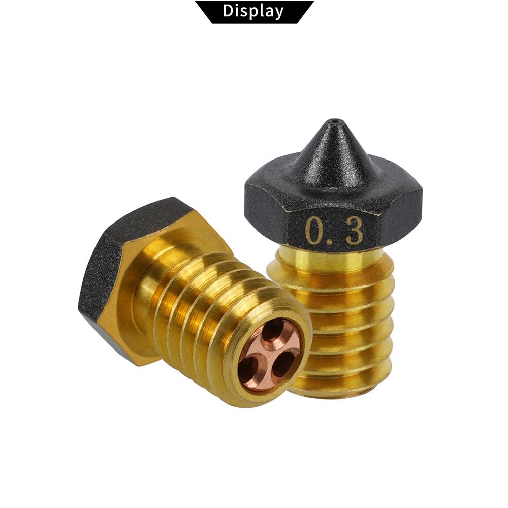 12pcs TWO TREES E3D CHT Nozzle with PTFE Coating (0.4mm 3pcs,  0.5mm 3pcs, 0.6mm 3pcs, 0.8mm 3pcs)