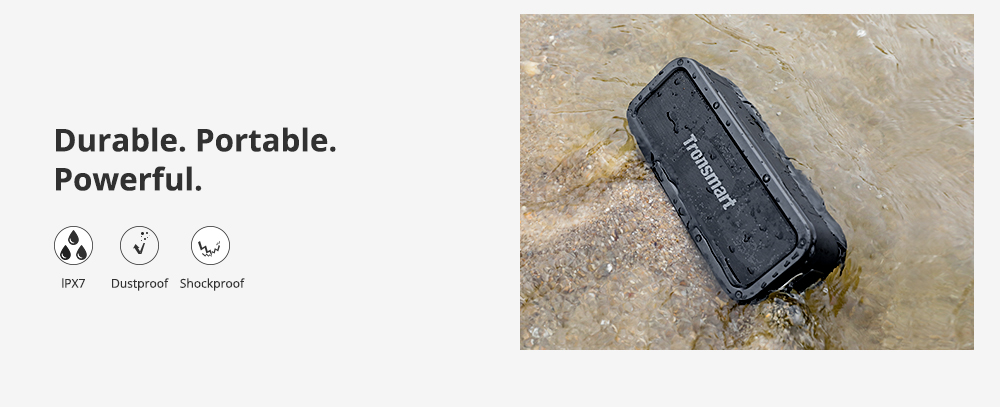 Refurbished Tronsmart Element Force SoundPulse Portable Bluetooth Speaker with IPX7 Waterproof, 40W Max Output, 15H Playtime