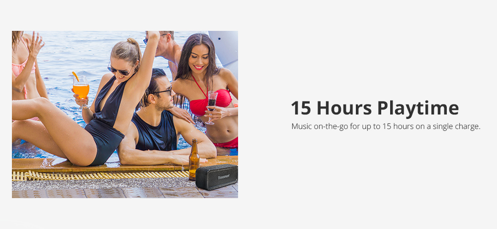 Refurbished Tronsmart Element Force SoundPulse Portable Bluetooth Speaker with IPX7 Waterproof, 40W Max Output, 15H Playtime