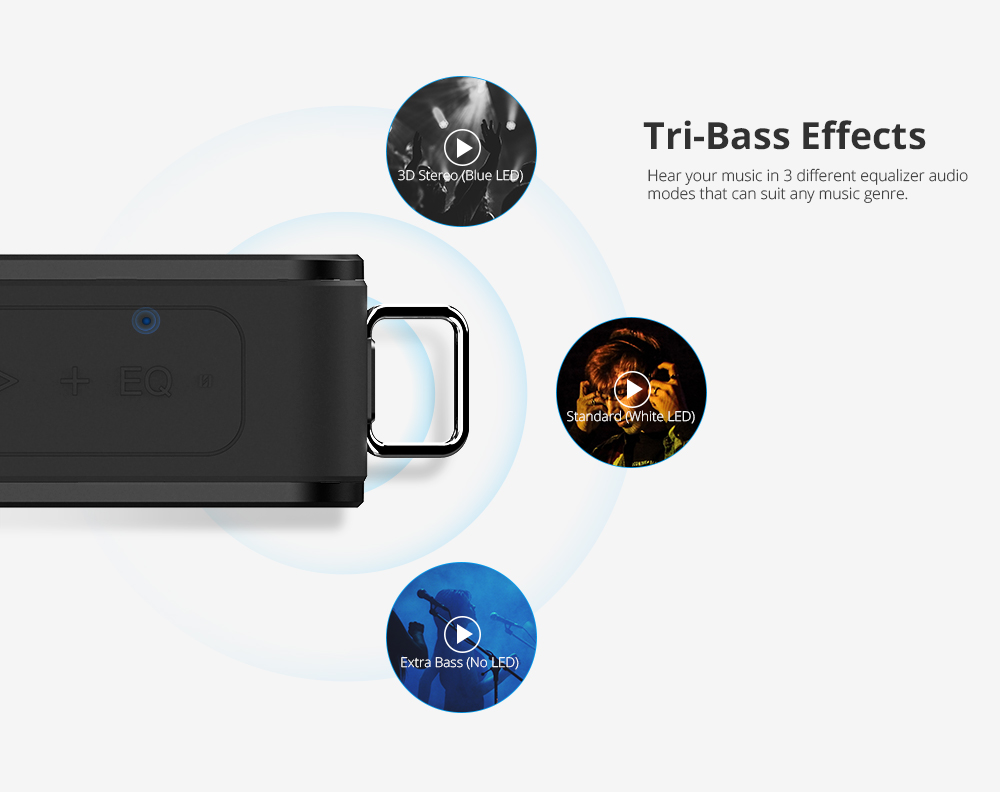 Refurbished Tronsmart Element Force SoundPulse Portable Bluetooth Speaker with IPX7 Waterproof, 40W Max Output, 15H Playtime