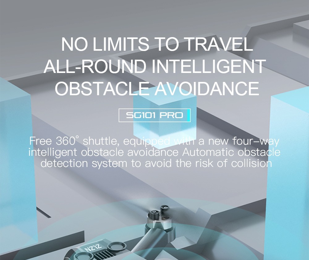 ZLL SG101 Pro RC Drone Dual Camera 4 Obstacle Avoider Quadcopter - 2 Batteries