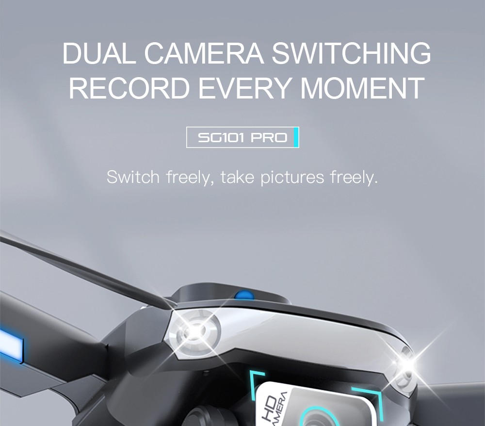 ZLL SG101 Pro RC Drone Dual Camera 4 Obstacle Avoider Quadcopter - 2 Batteries