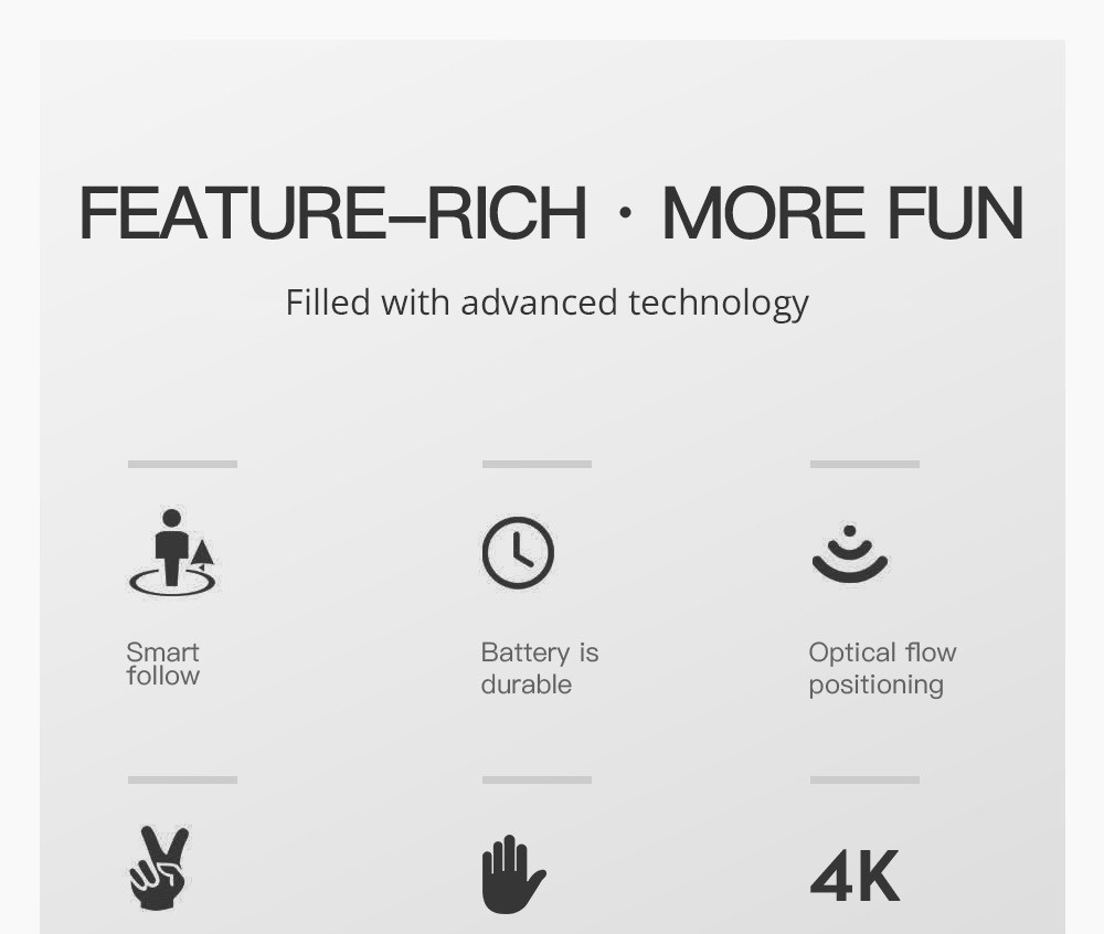 ZLL SG107 RC Drone Dual 4K Camera - 1 Battery