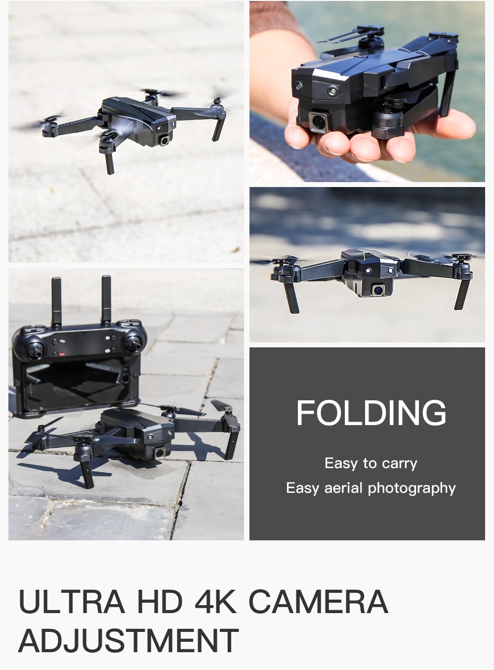 ZLL SG107 RC Drone Dual 4K Camera - 2 Batteries