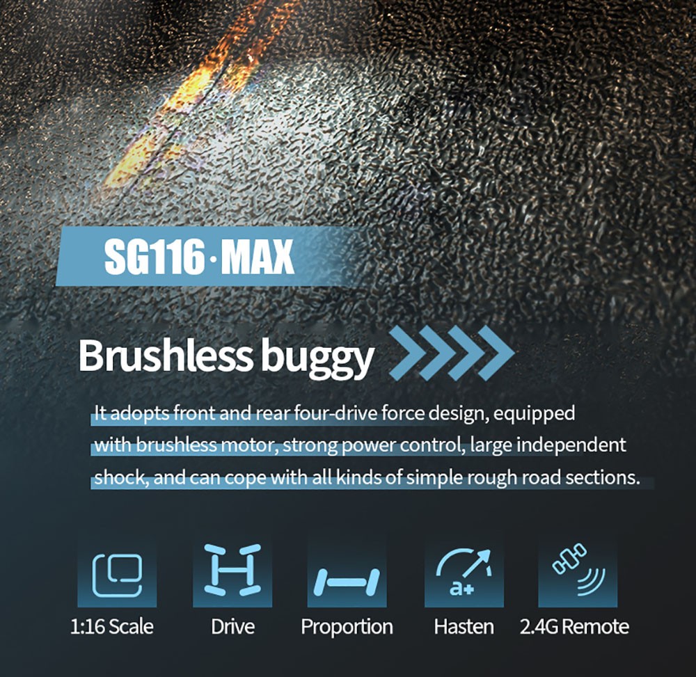 ZLL SG116 PRO RC Car RC390 High-speed Carbon Brush Motor 40km/h Max Speed - 2 Batteries
