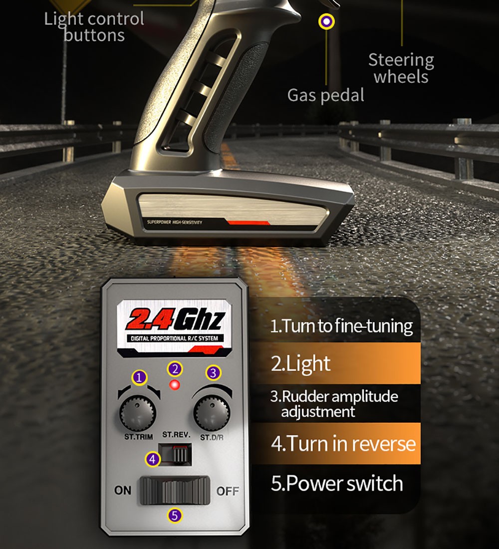 ZLL SG116 PRO RC Car RC390 High-speed Carbon Brush Motor 40km/h Max Speed - 2 Batteries
