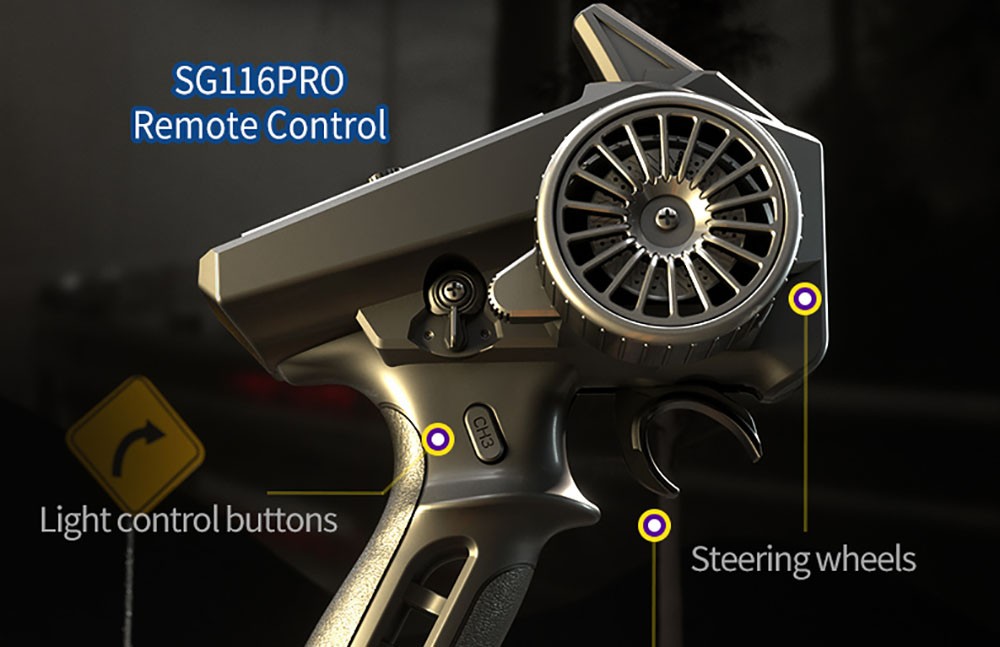 ZLL SG116 PRO RC Car RC390 High-speed Carbon Brush Motor 40km/h Max Speed - 2 Batteries