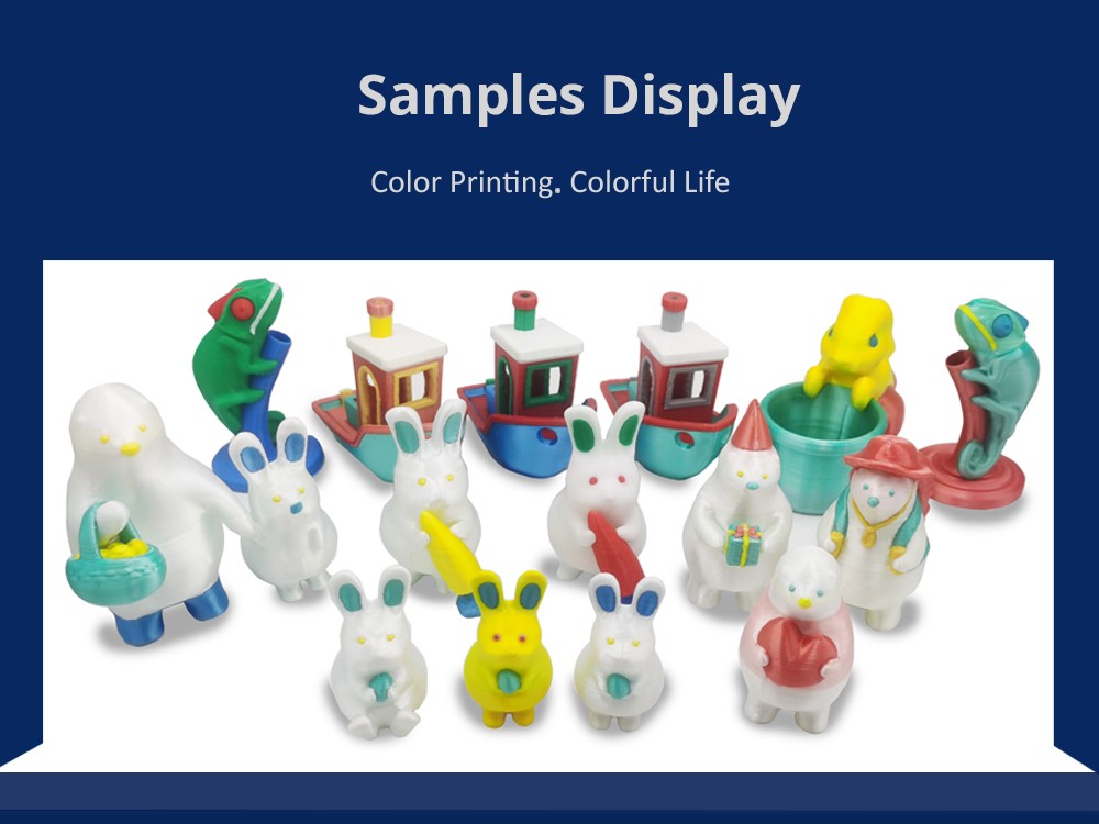 Zonestar Z9V5MK5 Mixed Color 3D Printer, 4-In-1-Out 4 Extruder, Auto Leveling, 4.3-inch TFT LCD Screen, Resume Printing, Open Source, 300x300x400mm