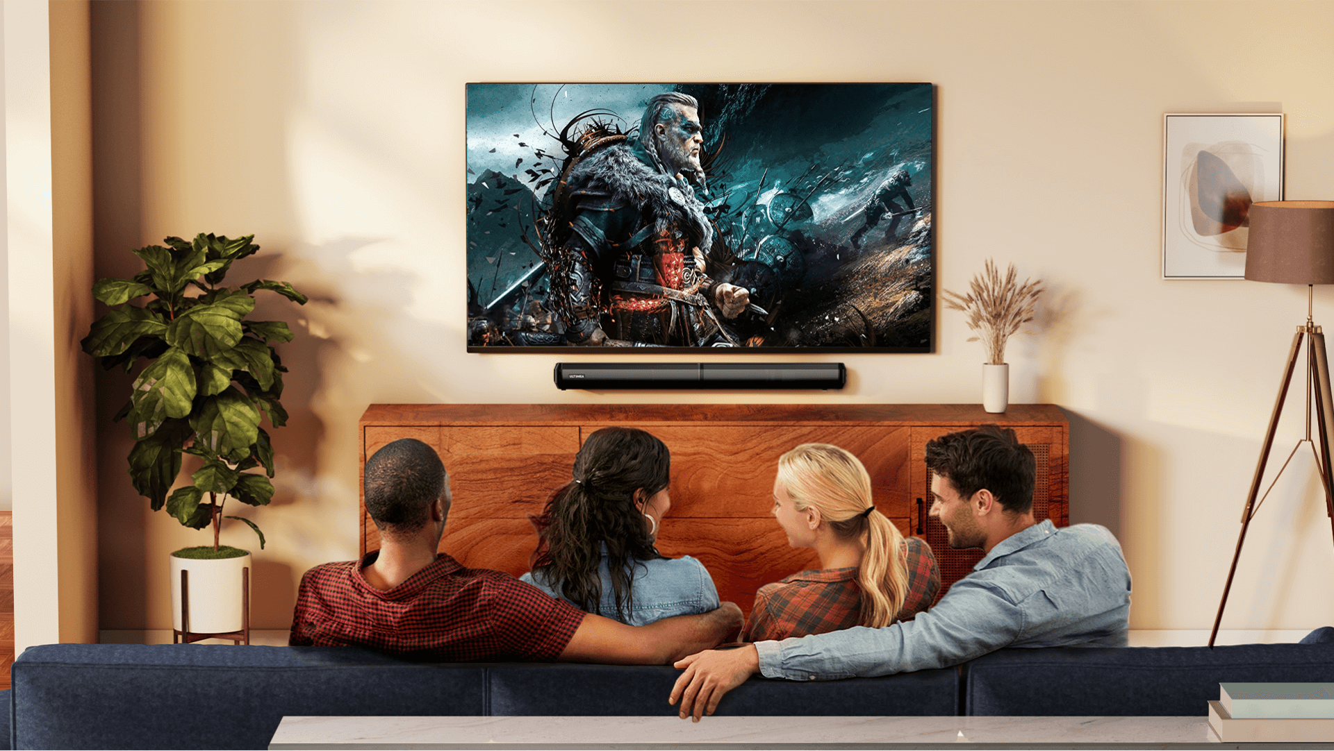 Ultimea Apollo S40 2.2CH 40W Soundbar pre TV zariadenia, oddeliteľný 2-v-1, Bluetooth 5.0, zabudované 2 výškové a 2 basové reproduktory