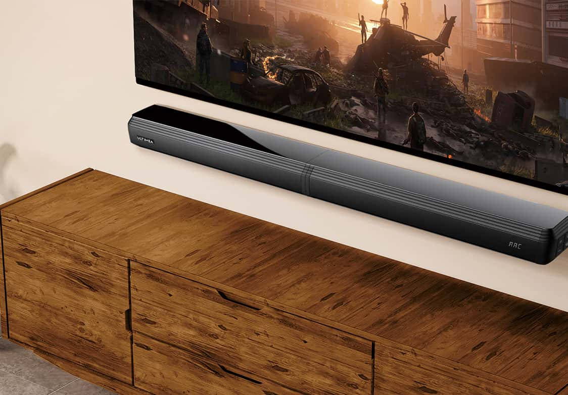 Ultimea Apollo S40 2.2CH 40W Soundbar pre TV zariadenia, oddeliteľný 2-v-1, Bluetooth 5.0, zabudované 2 výškové a 2 basové reproduktory