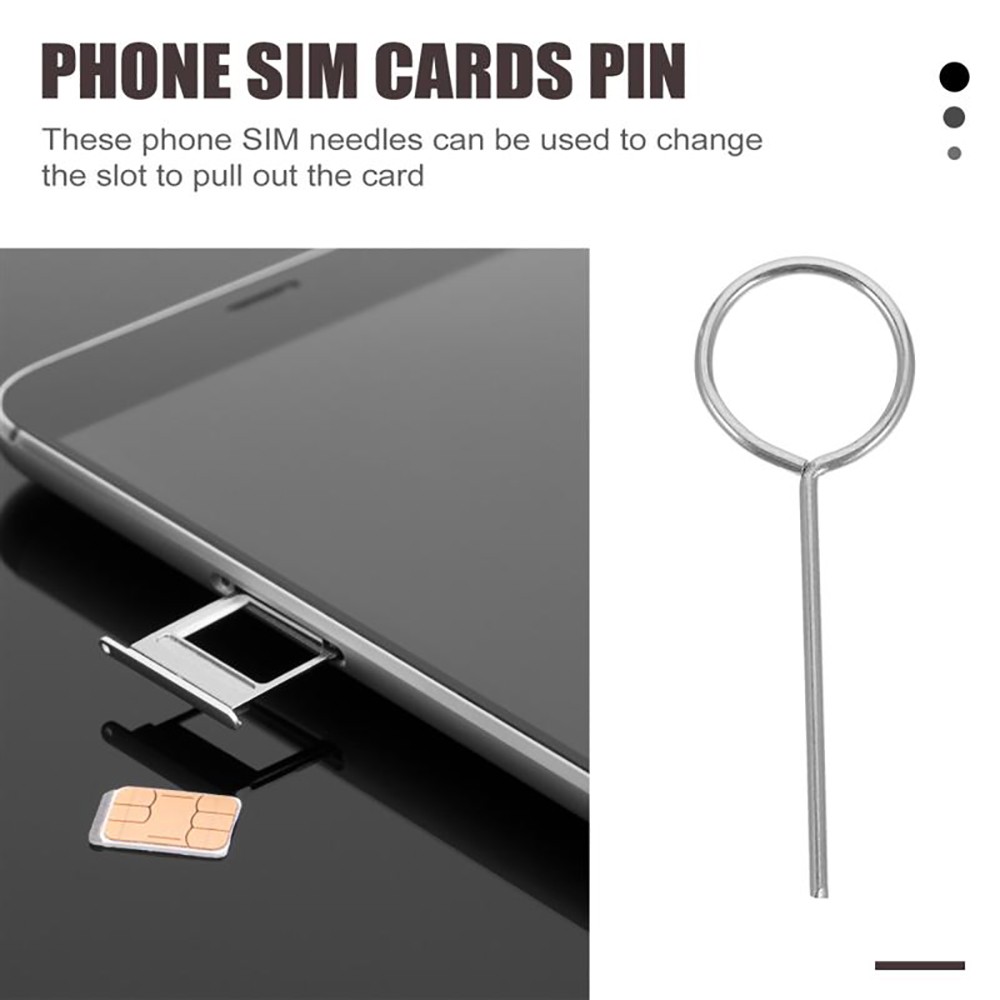 100pcs Eject SIM Card Tray Open Pin Needles Key Tool for Mobile Phone / Tablet
