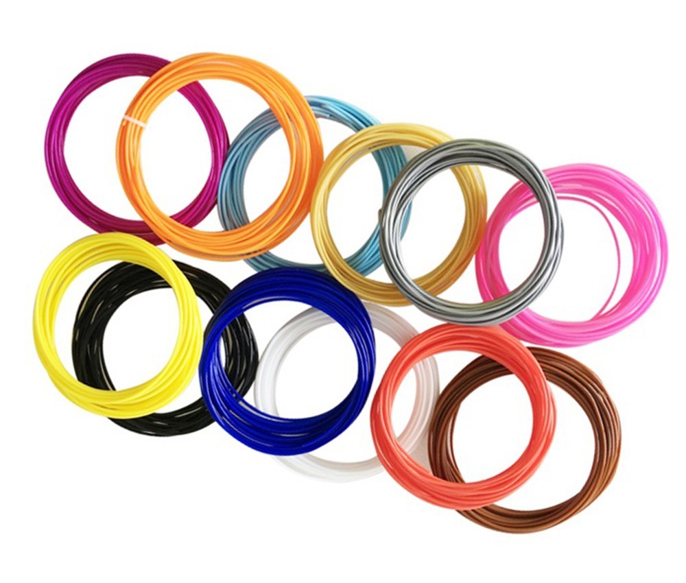 15pcs 10m High-Temperature PLA Filament for 3D Printing Pen, Random Color