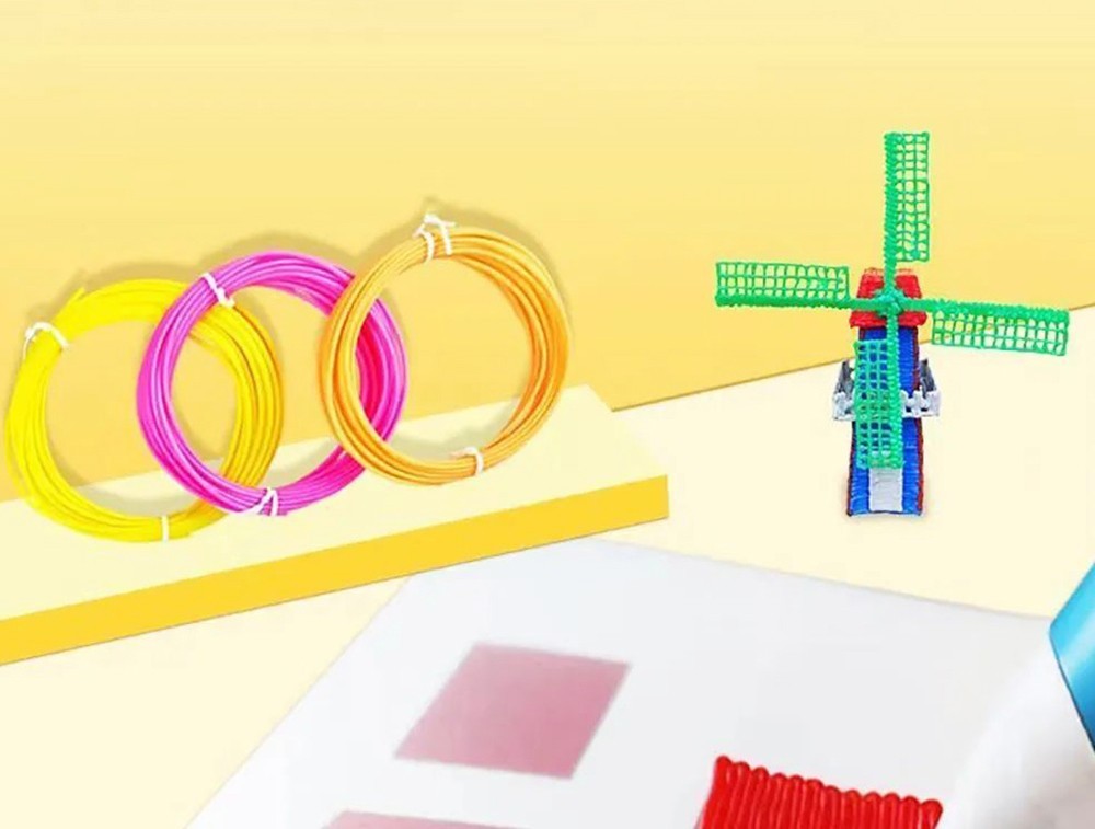 15pcs 10m High-Temperature PLA Filament for 3D Printing Pen, Random Color
