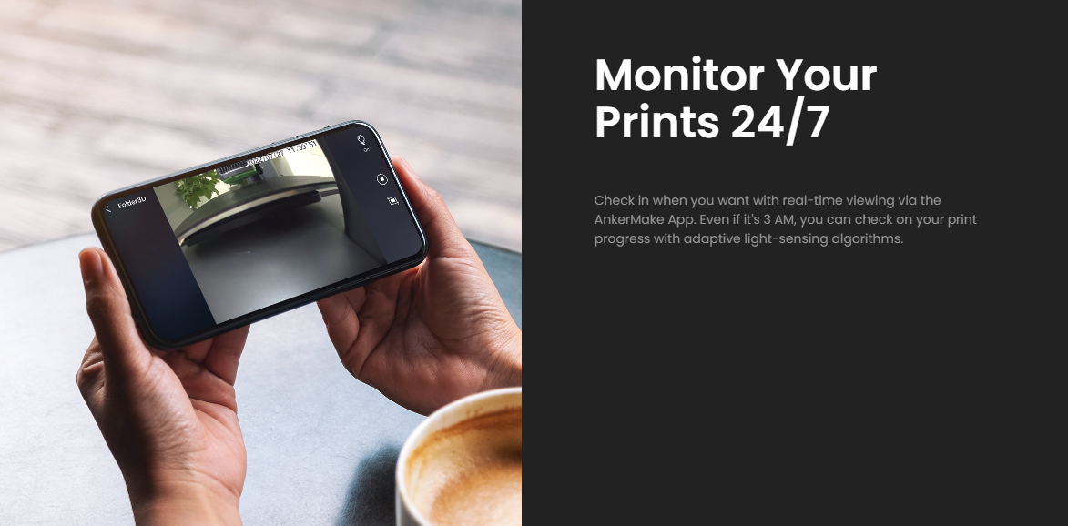 AnkerMake M5 3D Printer, Auto Leveling, Max 500 mm/s Printing Speed, 0.1mm Print Precision, AI Recognition Camera, App/Voice Control, Resume Printing, 235x235x250mm