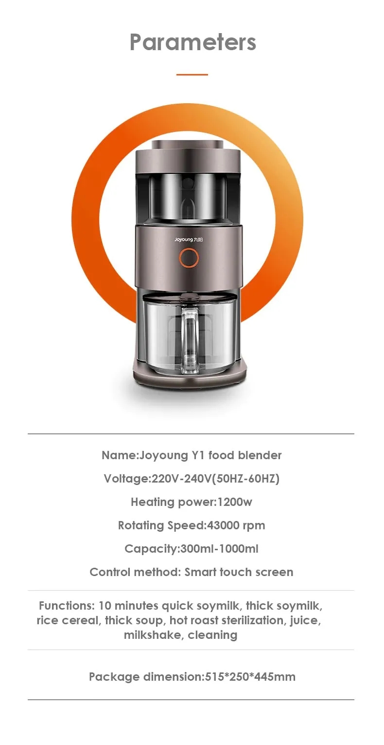 Joyoung Y1 Food Blender Mixer Silent Smart Kitchen Processor