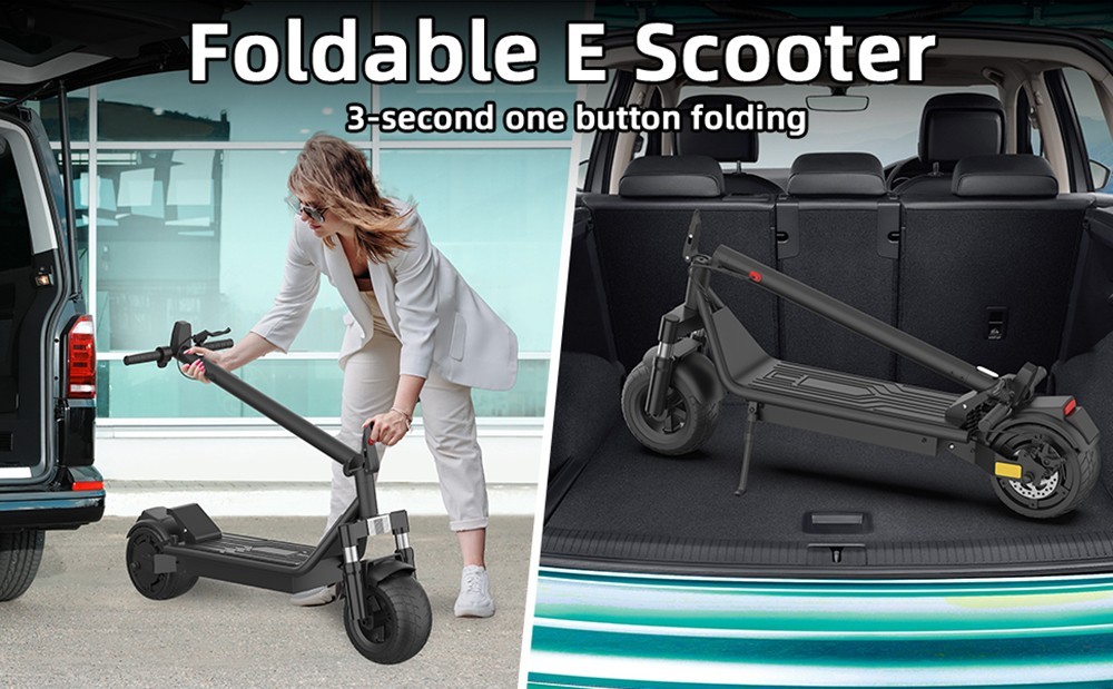 ES01 Electric Scooter 9in Wide Tire 500W Motor 35km/h Max Speed 15Ah Battery 40-50km Range 150kg Load Support APP Control