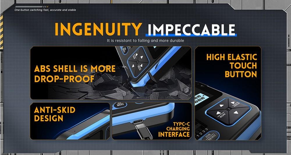 FNIRSI DSO-TC3 3 in 1 Digital Oscilloscope, DDS Signal Generator, Transistor Tester, 1 Channel, 500Khz Bandwidth, 10MSa/s Sampling Rate, 6 Types of Waveforms