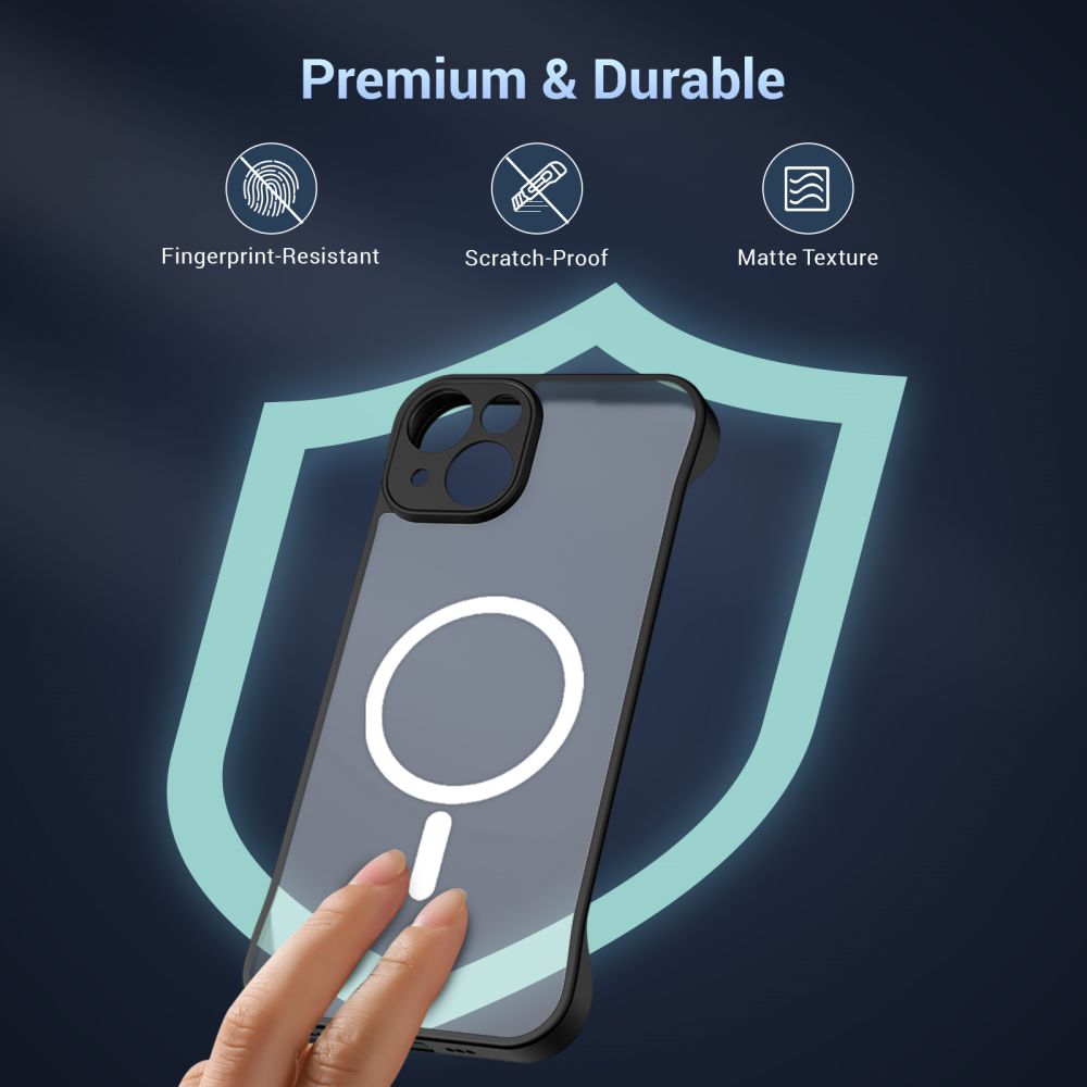 HINOVO MPC1-IP 14 Strong Magnetic Charging Mobile Phone Case Anti-Buffer Impact Phone Cover for iPhone 14