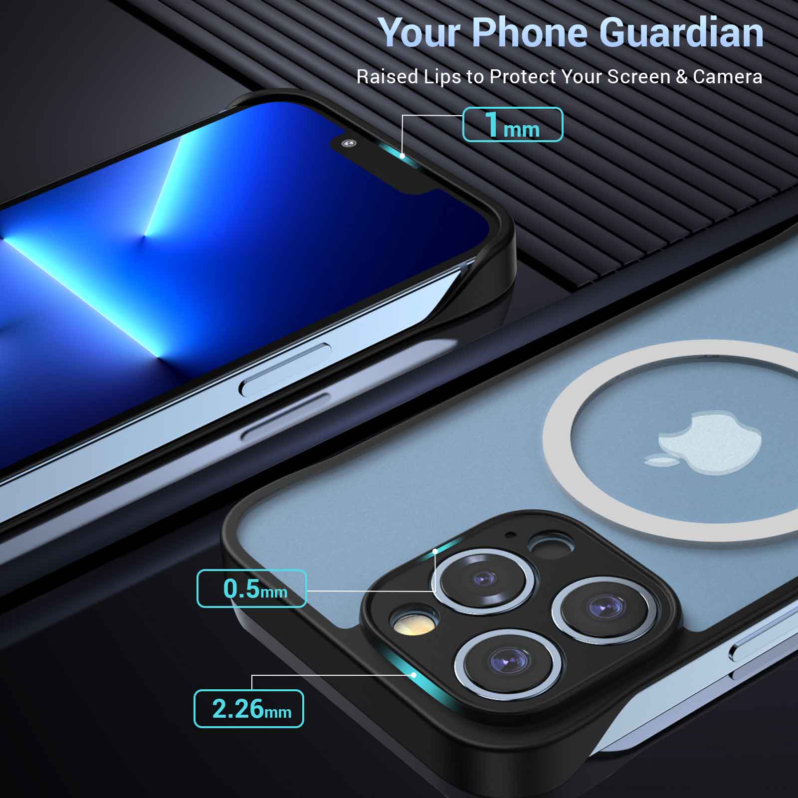 HINOVO MPC1-IP13P Magnetic Mobile Phone Case for iPhone 13 Pro