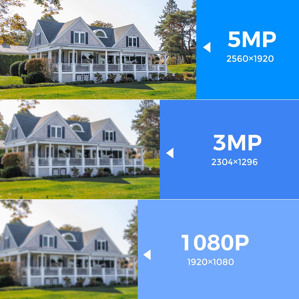 Hiseeu 8CH Wireless Security Camera, 5MP PTZ Wireless Camera, Work with CCTV System, Color Night Vision, 2-Way Audio, Motion Detect, App Alert, Remote View, IP66 Waterproof, with 1TB HDD