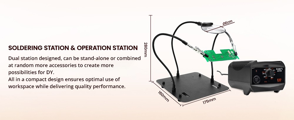 KAIWEETS KOT936 Electric Soldering Station, 60W Power Consumption, 200-480 Celsius Temperature Range, 900M Soldering Iron Tips