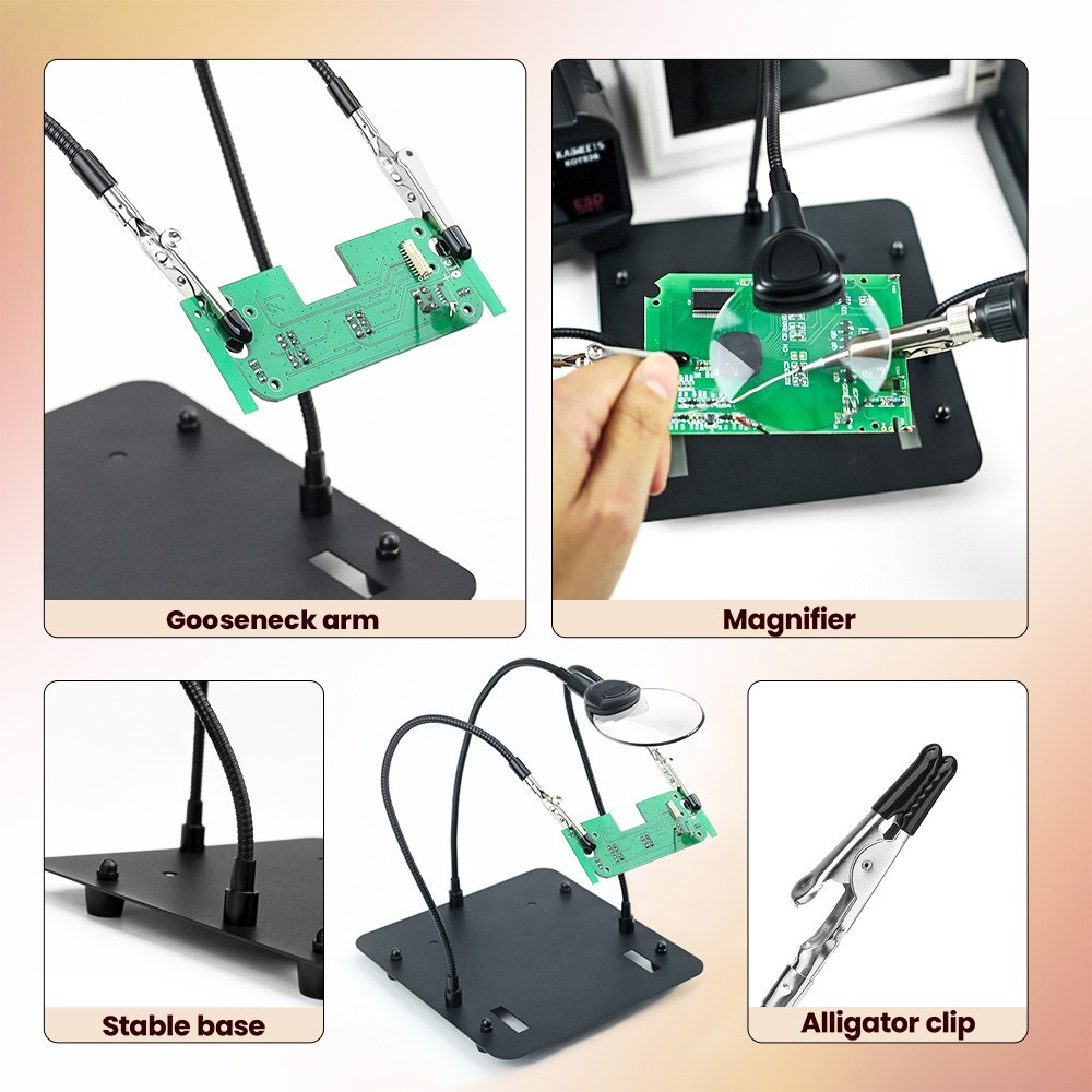 KAIWEETS KOT936 Electric Soldering Station, 60W Power Consumption, 200-480 Celsius Temperature Range, 900M Soldering Iron Tips
