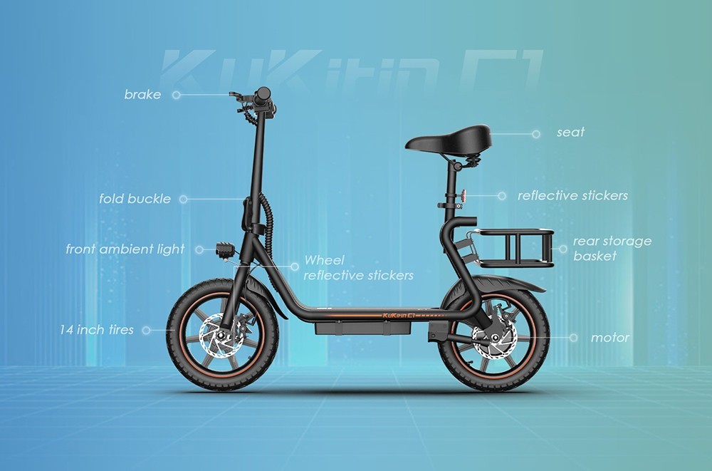 KuKirin C1 Electric Scooter 350W Motor 14 inch Tires