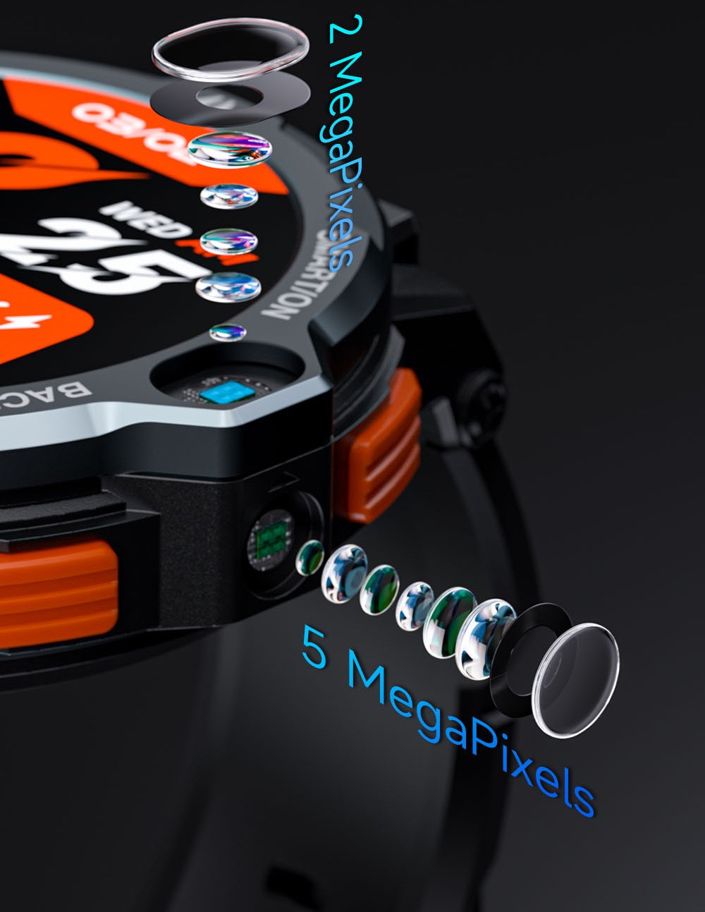 LOKMAT APPLLP 6 Pro 4G LTE Phone Watch, 3GB RAM 64GB ROM, Heart Rate Monitor, Support 2.4G WiFi, Beidou, GPS - Silver