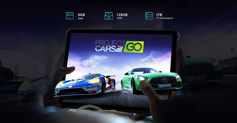 Oukitel RT2 10.1in Tablet Mediatek MT8788 8GB RAM 256GB ROM Android 12 Dual 16MP Camera 20000mAh Battery 4G Dual SIM WiFi - Orange