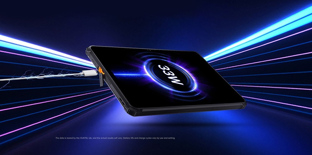 Oukitel RT2 10.1in Tablet Mediatek MT8788 8GB RAM 256GB ROM Android 12 Dual 16MP Camera 20000mAh Battery 4G Dual SIM WiFi - Orange