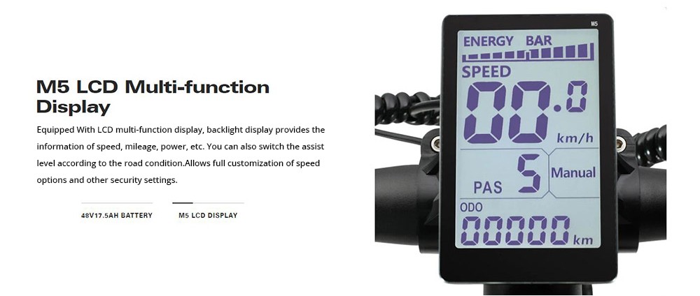 PHILODO H7 Elektrofahrrad 26 * 4.0in Reifen 1000W Motor 48V 17.5Ah Batterie 88km Laufleistung Shimano 21 G&auml;nge Getriebe - Blau