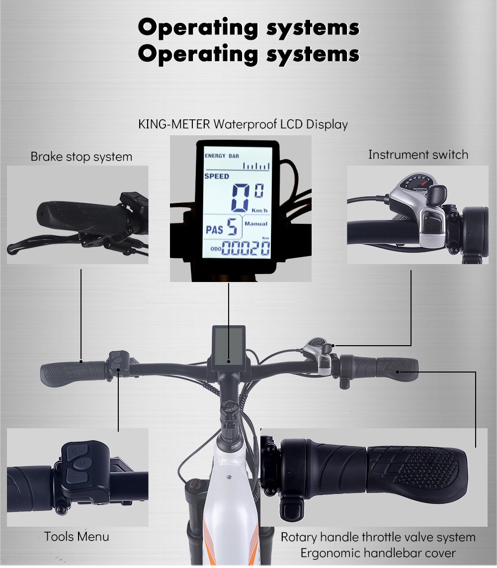 Shengmilo MX06 Elektrický terénny bicykel, 26 palcové terénne pneumatiky 500W motor 42km/h Maximálna rýchlosť 48V 17.5Ah batéria 50-90km dojazd