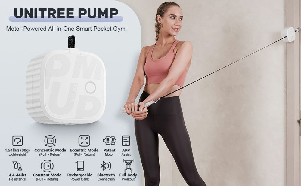 Unitree Training Pump 4.4-44 lbs Of Customized Resistance Support APP Control - Dynamic White