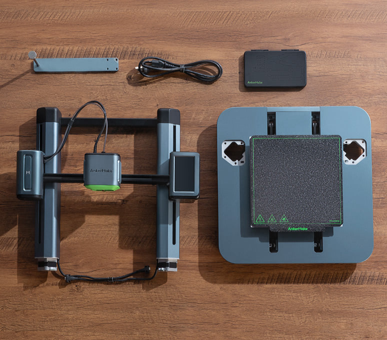 AnkerMake M5 3D Printer, Auto Leveling, Max 500 mm/s Printing Speed, 0.1mm Print Precision, AI Recognition Camera, App/Voice Control, Resume Printing, 235x235x250mm